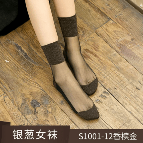 جوارب كاحل تول لامعة شفافة و جذابة