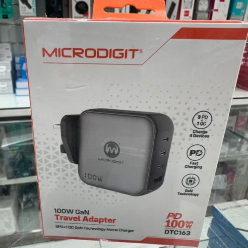 محول وشاحن سفري ومقبس شاحن ميكروديجيت DTC163 100 و...