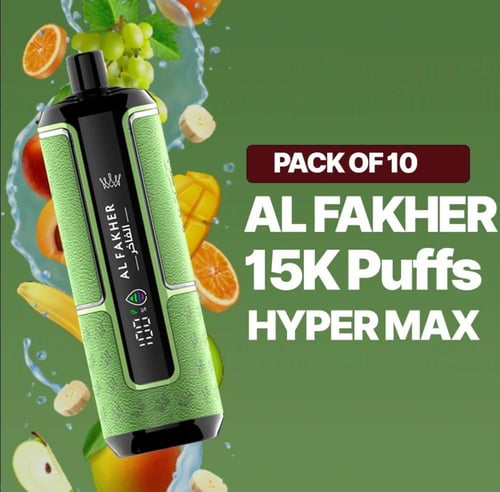 جهاز فيب شيشة كراون بار هايبر ماكس 15000 شفطة 6 ني...