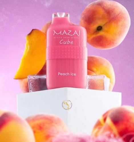 سحبة مزاج كوبي خوخ ايس 6000 بف MAZAJ CUBE PEACH IC...