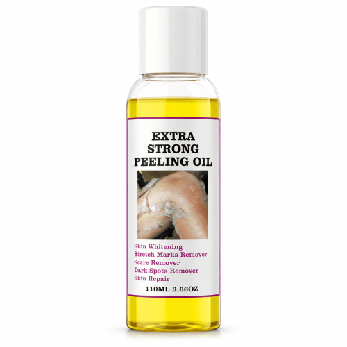 Yellow exfoliating oil for brightening dark skin on the body