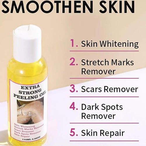 زيت التقشير الأصفر لتفتيح البشرة الداكنة للجسم