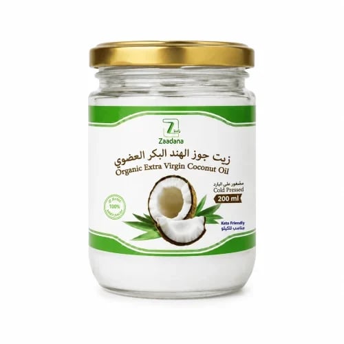 زيت جوز الهند العضوي خالي من القلوتين 200 ملم