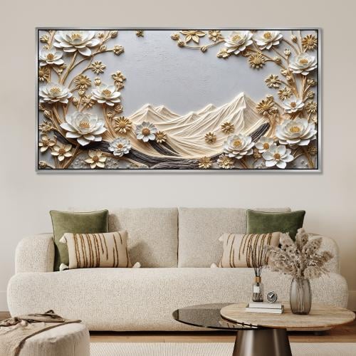 لوحة ورود و اشجار-تصميم عصري