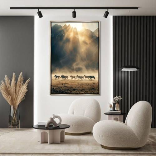 لوحة خيل بتصميم مودرن