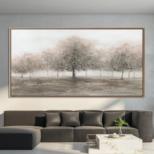 لوحة ورود واشجار بتصميم انيق