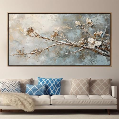 لوحة ورود واشجار بتصميم انيق