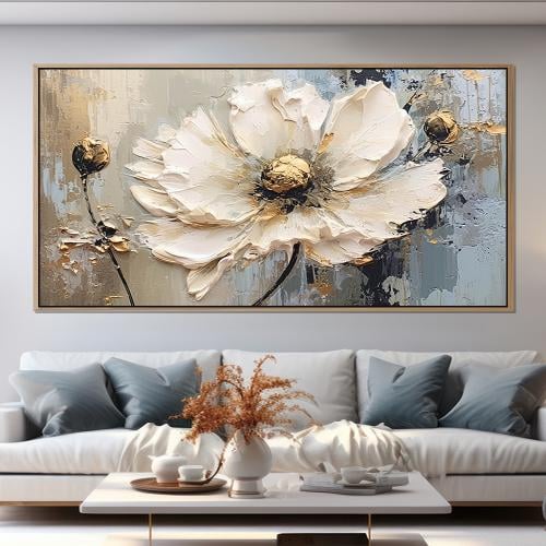 لوحة ورود واشجار بتصميم انيق