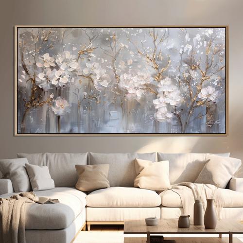 لوحة ورود واشجار بتصميم انيق