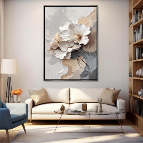 لوحة ورود و اشجار-تصميم عصري