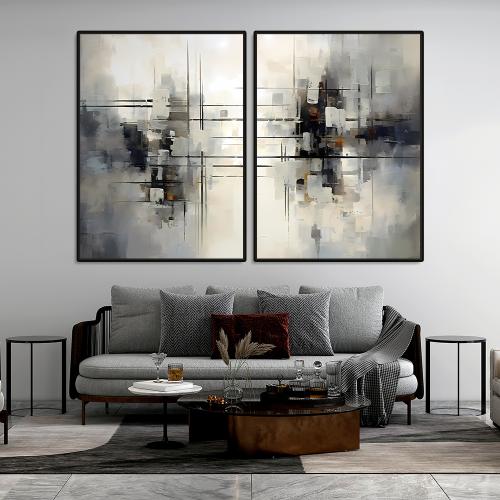 لوحات ثنائية-فن تجريدي