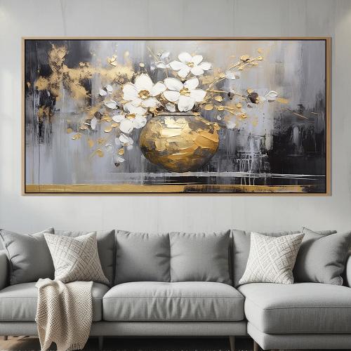 لوحة ورود واشجار بتصميم انيق