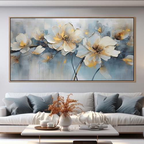 لوحة ورود واشجار بتصميم انيق