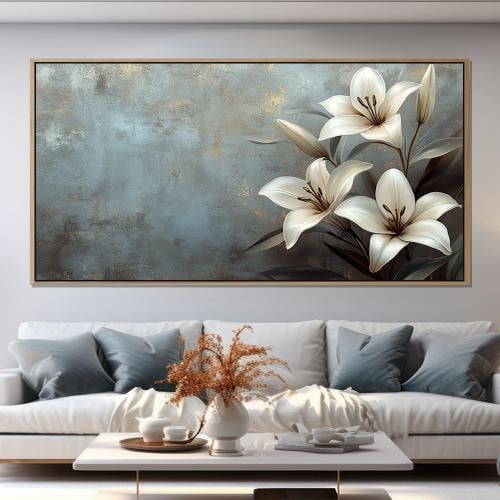 لوحة ورود واشجار بتصميم انيق