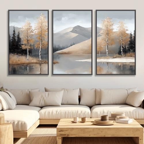 لوحة ثلاثية بتصميم عصري