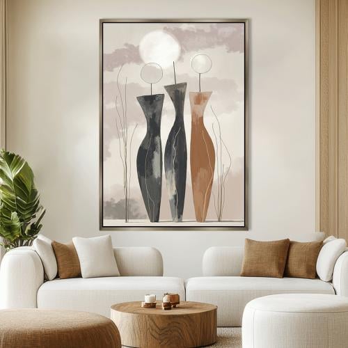 لوحة فن تجريدي تصميم انيق