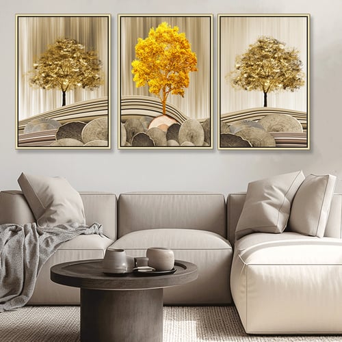 لوحة ثلاثية بتصميم عصري