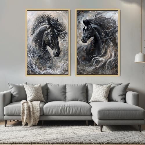 لوحات ثنائية-خيل