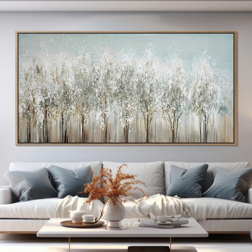 لوحة ورود واشجار بتصميم انيق