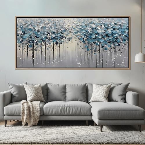 لوحة ورود و اشجار-تصميم عصري