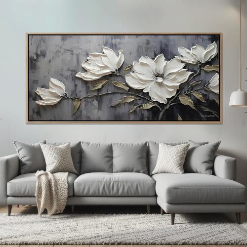 لوحة ورود و اشجار-تصميم عصري