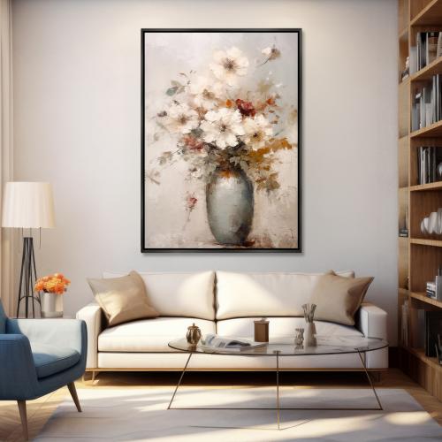 لوحة ورود و اشجار-تصميم عصري