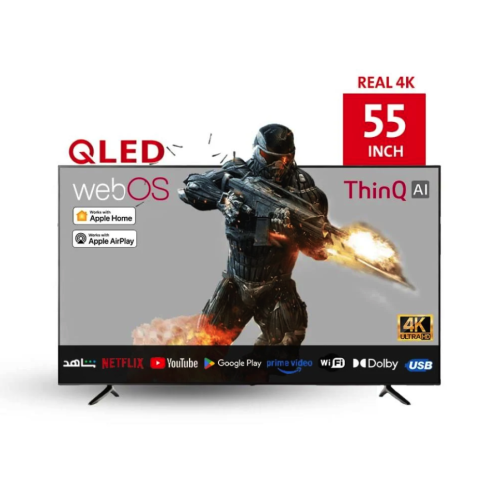 شاشة سمارت فوجيكا 55 بوصة QLED نظام تشغيل ويبوس لو...