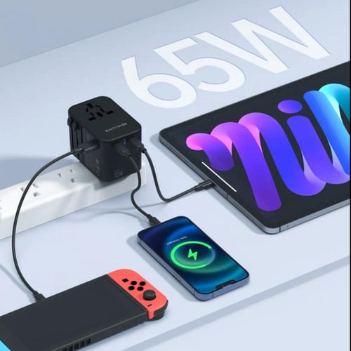 فيش سفر راف باور متعدد المداخل مع منفذين تايب سي و...