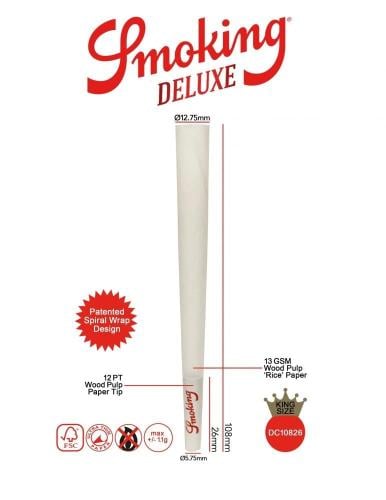 ورق لف سموكينج جاهز Smoking Deluxe King Size x12 C...