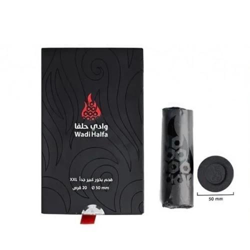 فحم بخور سريع الاشتعال 20 قرص 50 ملم وادي حلفا