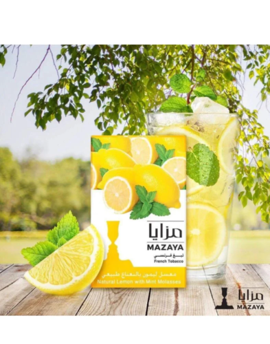معسل مزايا ليمون بالنعناع Mazaya Natural Lemon wit...