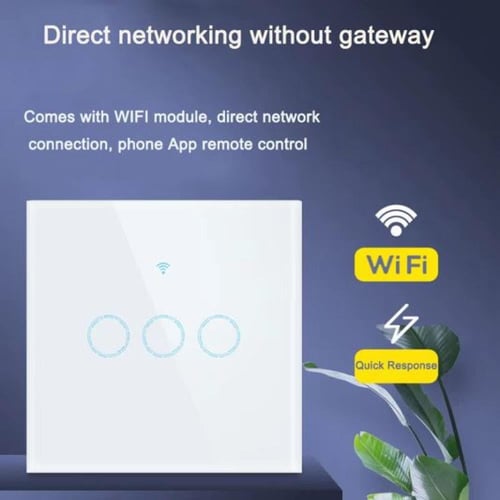 مفتاح اضائة جداري ذكي 3 ازرار