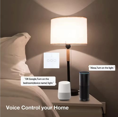 مفتاح اضائة جداري ذكي 3 ازرار