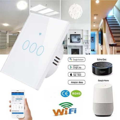 مفتاح اضائة جداري ذكي 3 ازرار