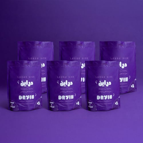 6 بكجات – مناشف DRYIN المضغوطة (18 منشفة)