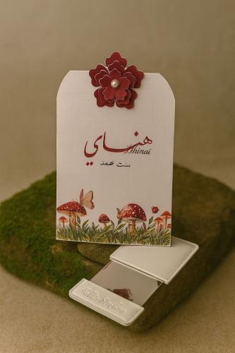 Rectangular leather mirror