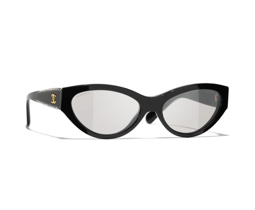 2025 نظارة شانيل شمسية بإطار عيون القطة أسود