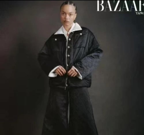 2025 معطف شانيل أسود للتزلج