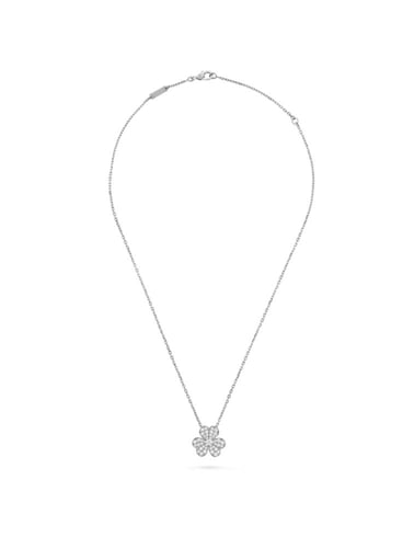 قلادة فان كليف فريفول فضي مرصع ميني