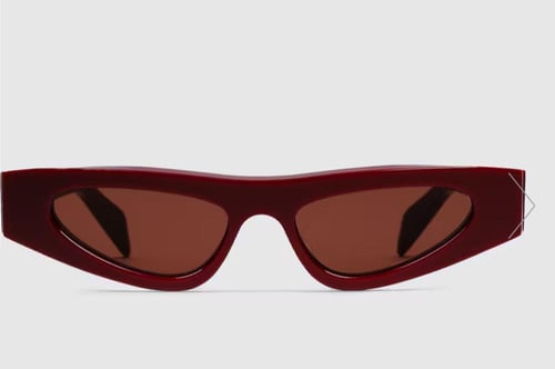 نظارة شمسية غوتشي عنابي برغندي بحروف GUCCI ذهبي