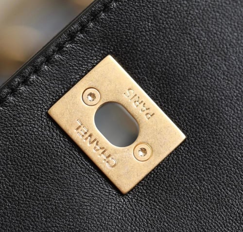 2024 حقيبة تسوق شانيل جلد أسود