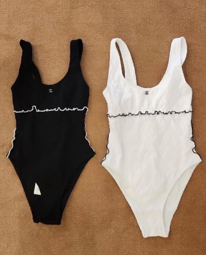 2025 مايوه شانيل شاطئ كوكو بيتش بطبعات لوقو شعار