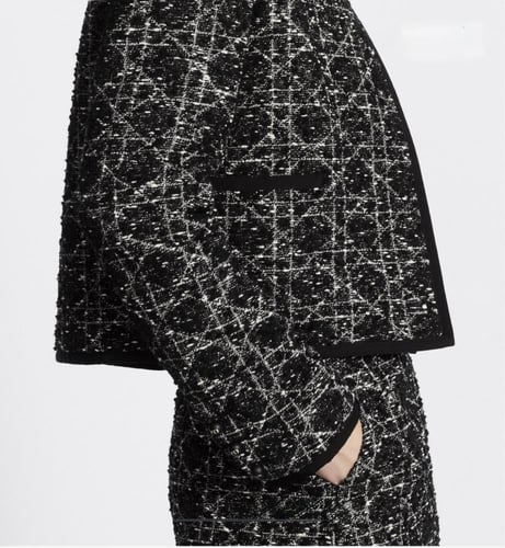 2025 جاكيت ديور تويد أسود كروز