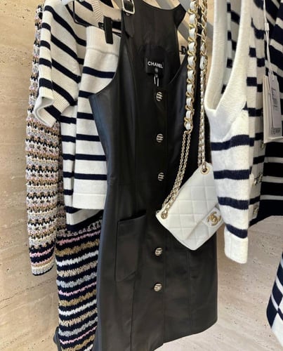 2024 كارديقان شانيل صوف طويل بأكمام طويله كاشمير ب...