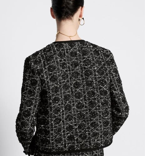 2025 جاكيت ديور تويد أسود كروز