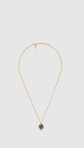 2024 قوتشي سلسال معدن ذهبي متدلي باللؤلؤ