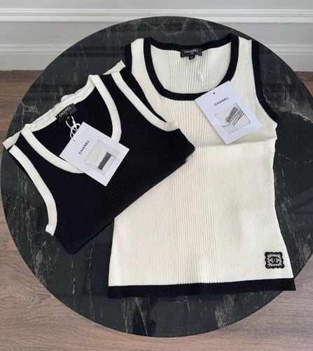 2025 قميص شانيل توب بلا اكمام