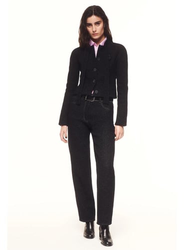 2024 سترة شانيل جاكيت تويد صوف أسود