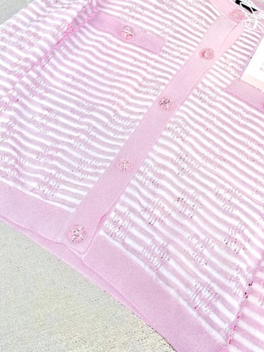 2024 كارديغان شانيل خفيفة وردية وردي