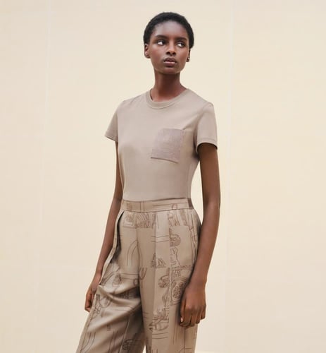 2024 تيشيرت إيرميس بيج قطن جيرسي مطرز